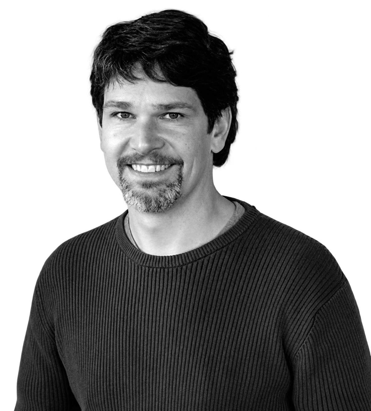 Black-and-white portrait of Wes, Ultrafade's founder